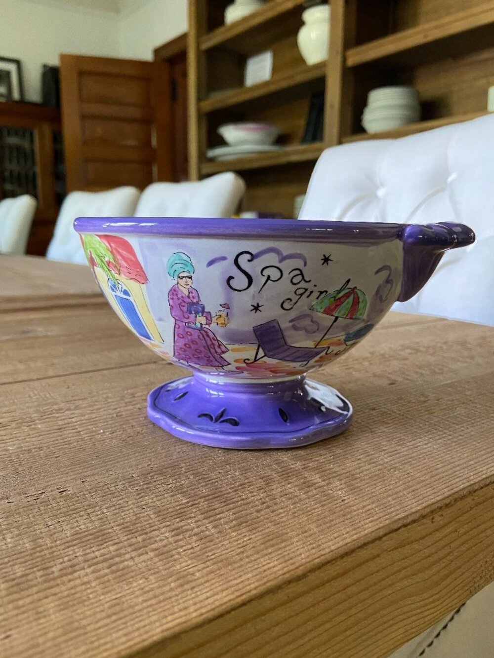 Certified International Spa Girl bowl, Jennifer Brinley ceramic bowl